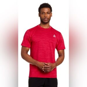 Reebok-Men’s Stride Performance Tee-Red, Size Medium